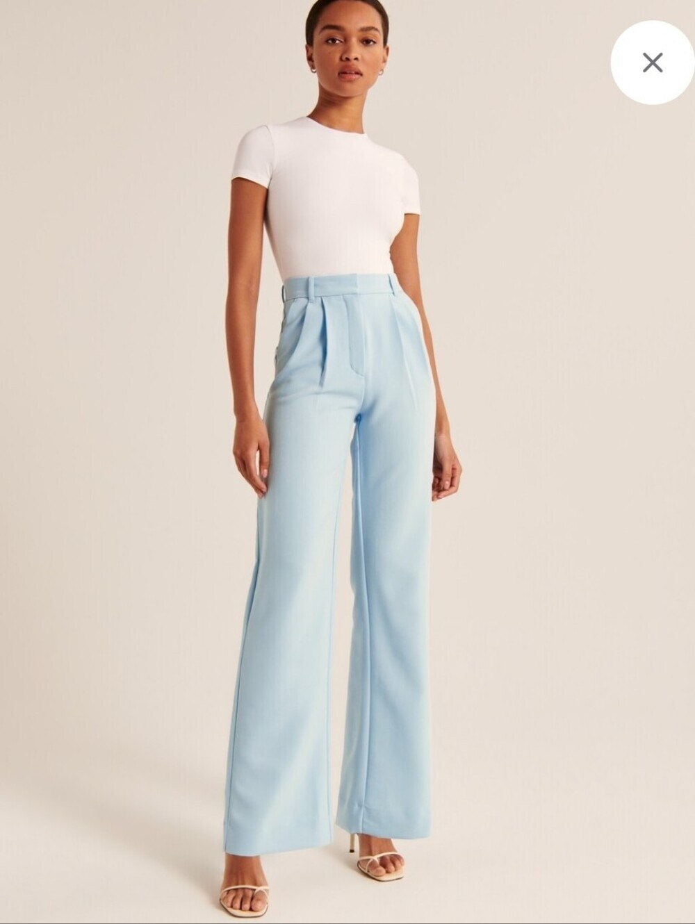 Abercrombie & Fitch Sloane Tailored Pants Light Blue Size 31 / 12 Short